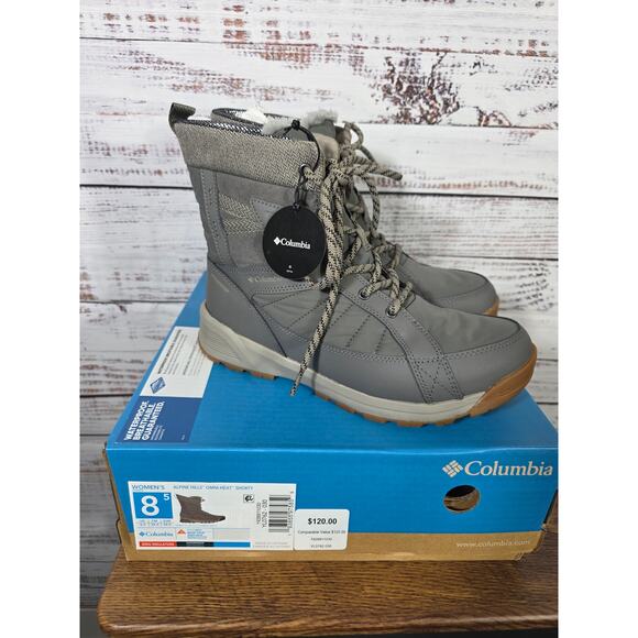 Columbia Women's Gray Omni-Heat Winter Snow boots size 8.5 insulated waterproof - Picture 6 of 7